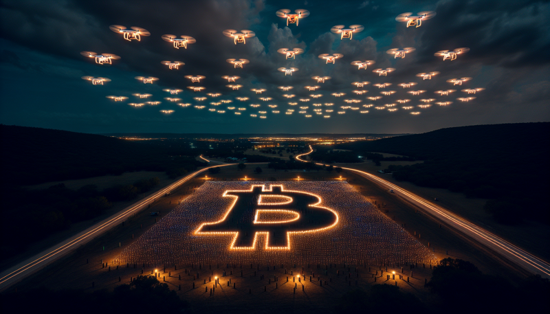 Gemini Sets Guinness World Record with 1,000-Drones Displaying Bitcoin Logo in Texas
