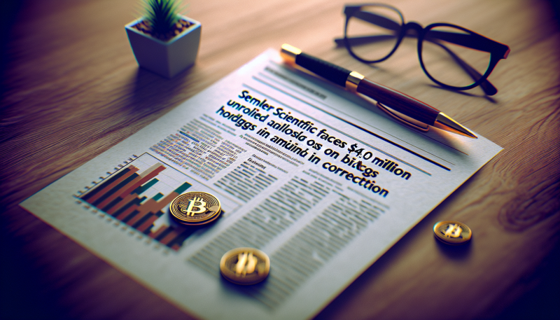 Semler Scientific Faces .8 Million Unrealized Loss on Bitcoin Holdings Amid Price Correction