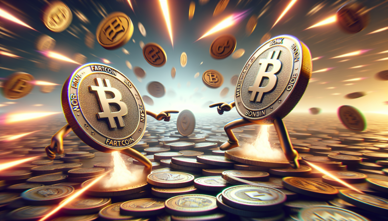 Surge in Meme Coins: Fartcoin and Bonk Battle for Market Attention