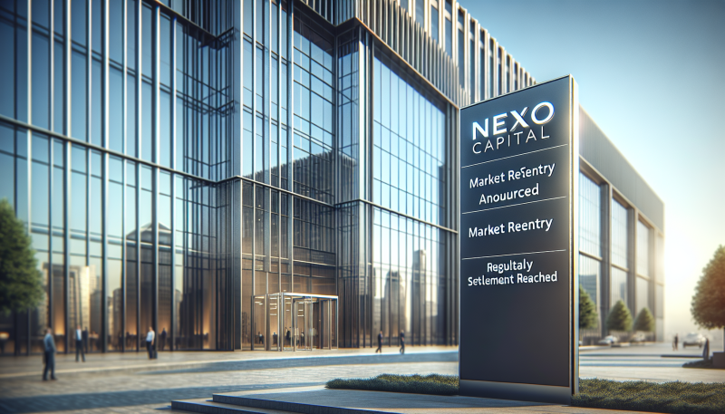 Nexo Capital Announces U.S. Market Reentry After Regulatory Settlement