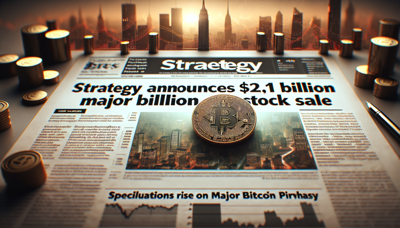 Strategy Announces .1 Billion Stock Sale, Speculations Rise on Major Bitcoin Purchase
