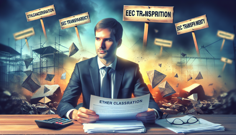Timmons Demands SEC Transparency on Ether Classification Amid Regulatory Uncertainty