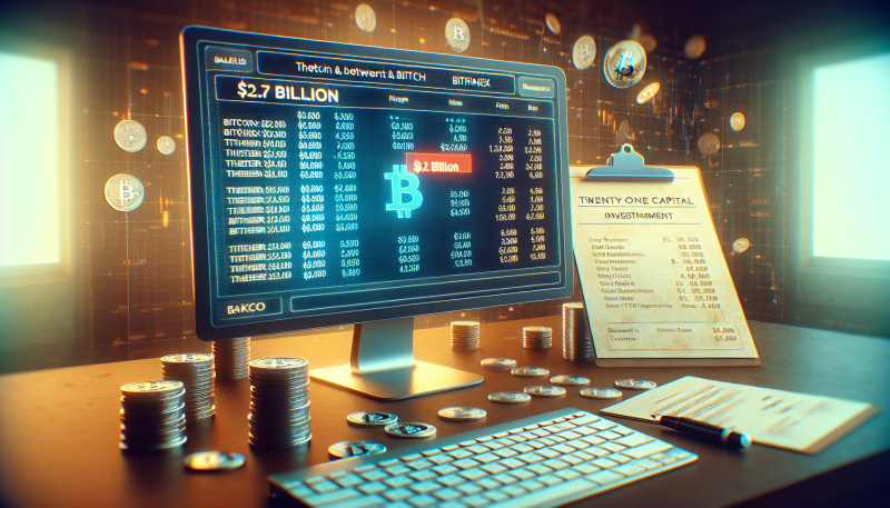 Tether and Bitfinex Transfer .7 Billion in Bitcoin to Support Twenty One Capital Investment