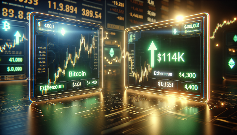 Crypto Market Surges as Bitcoin Tops 4K and Ethereum Exceeds ,400
