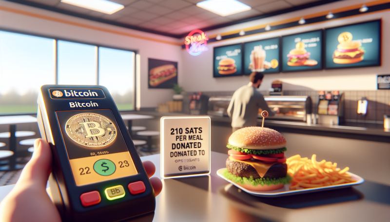 Steak ‘n Shake launches Bitcoin treasury and starts accepting BTC, with 210 sats per meal donated to OpenSats, signaling mainstream crypto adoption